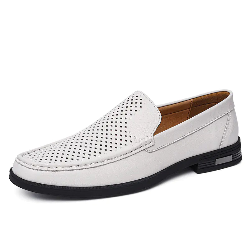 Genuine Leather Slip-On Loafers