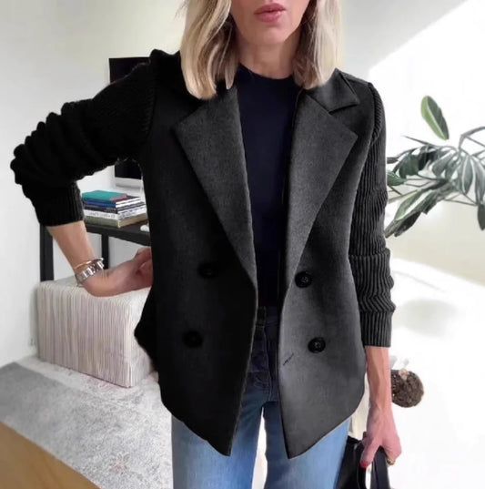 Casual Knit Blazer Coat