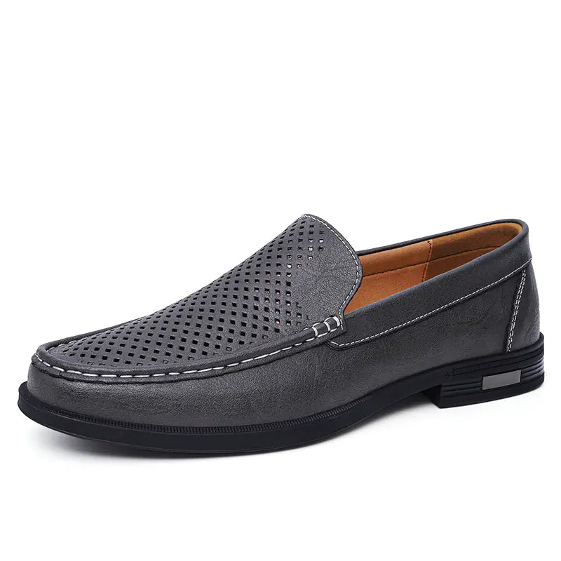 Genuine Leather Slip-On Loafers