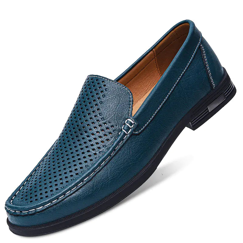Genuine Leather Slip-On Loafers
